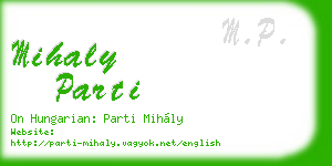 mihaly parti business card